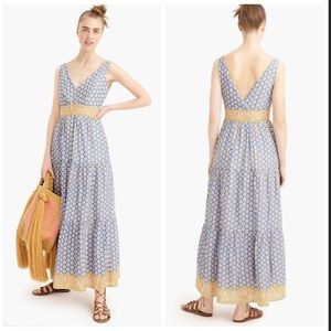 J.Crew Cala Bria Tiered Maxi Dress EUC